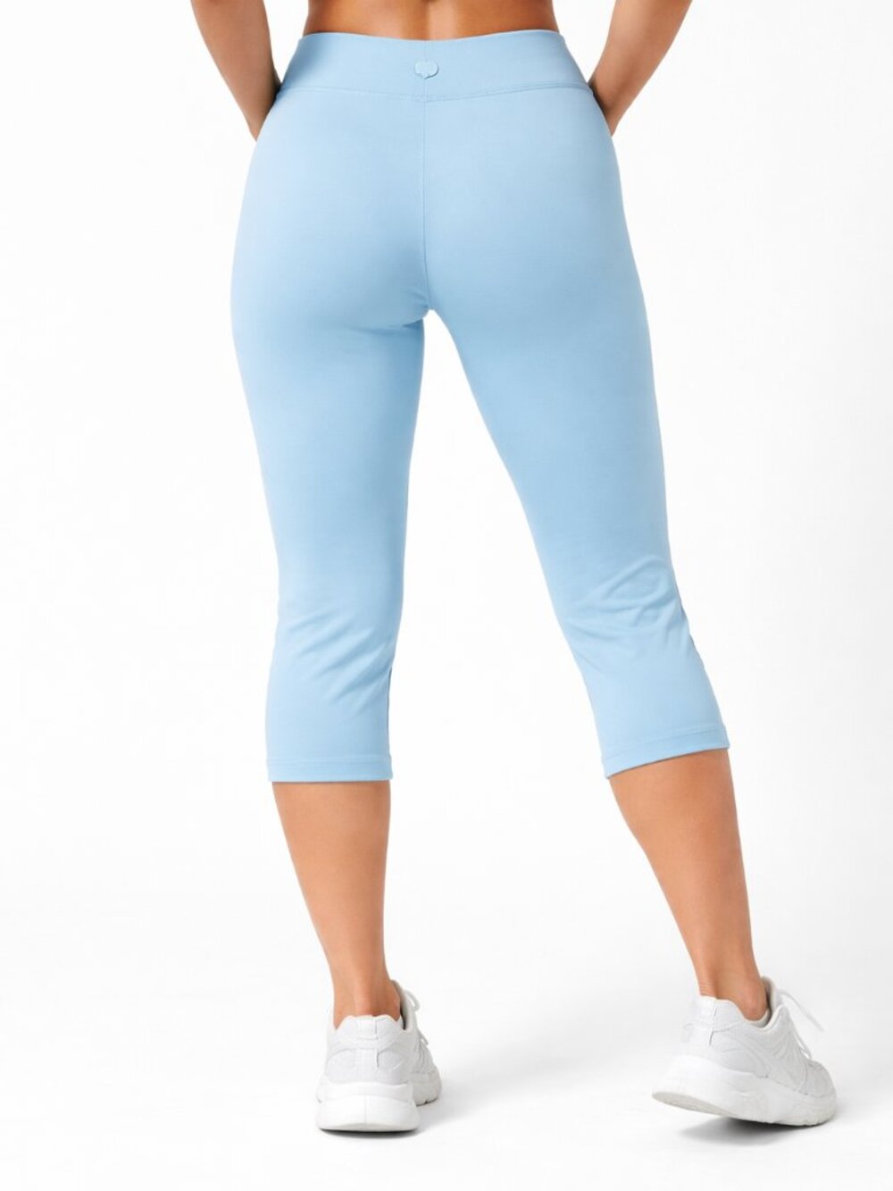 Booty by Brabants Capri Leggings Sky Blue Seamless High Waist NWOT One Size